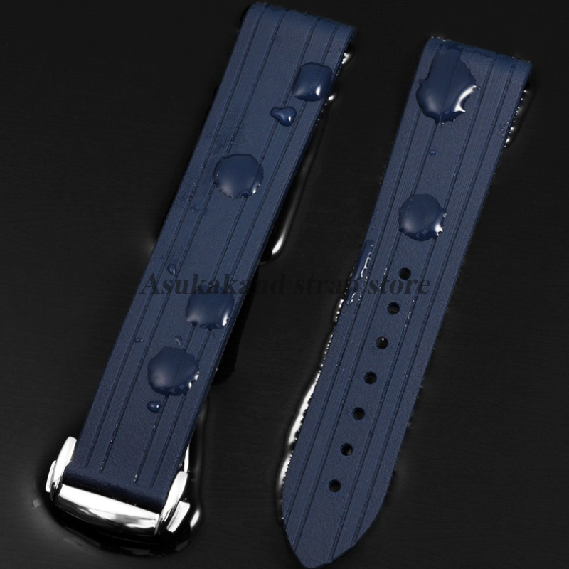 Curved End Rubber Silicone Wat - Omega Watch Speedmaster ulasan dan harga