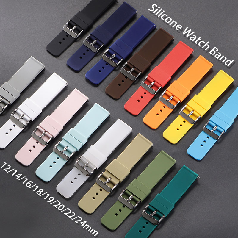 Silicone Strap 12mm 14mm 16mm  - Canvas Strap Watch ulasan dan harga
