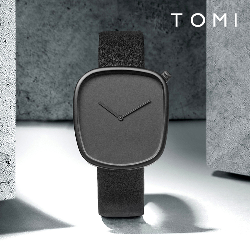 TOMI Watch Minimalist Men's Sq - Canvas Strap Watch ulasan dan harga