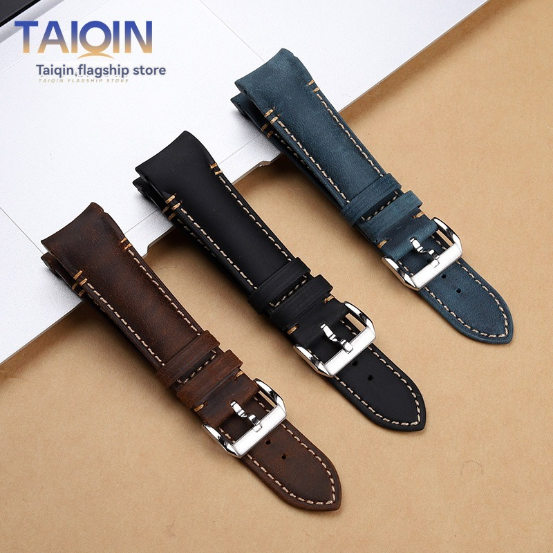 20 22mm Curved end Retro matte - Suede Strap Watch ulasan dan harga
