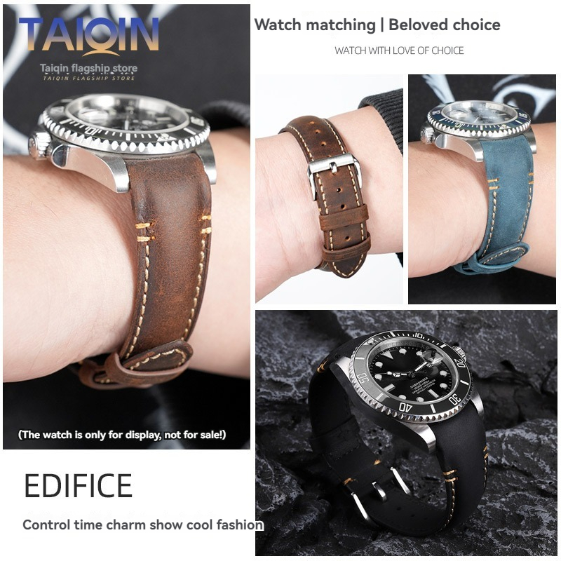 20 22mm Curved end Retro matte - Suede Strap Watch ulasan dan harga