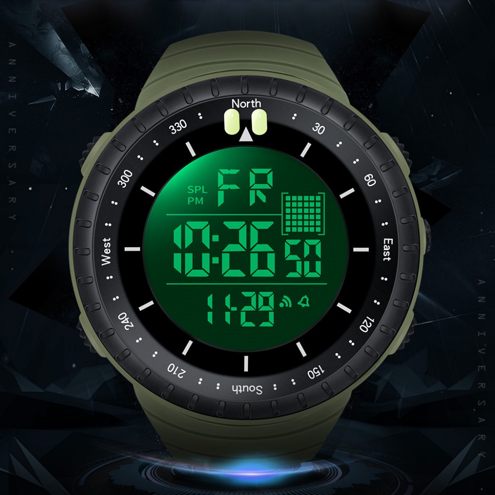 SYNOKE Outdoor Military Digita - Canvas Strap Watch ulasan dan harga