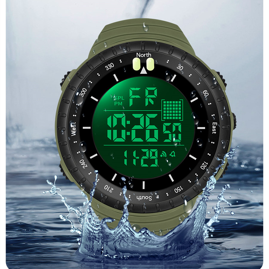 SYNOKE Outdoor Military Digita - Canvas Strap Watch ulasan dan harga
